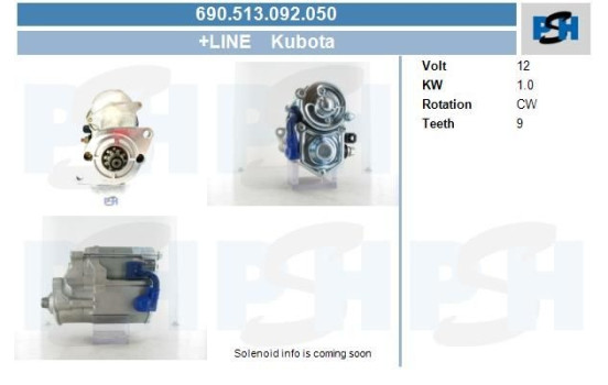 Motor de arranque Kubota 1,0 kw, Imagen 5