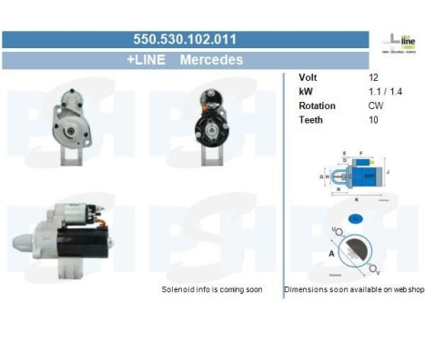 Motor de arranque Mercedes 1,4 kW