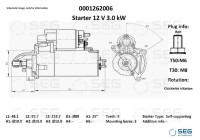 Motor de arranque Mercedes 3,0 kw