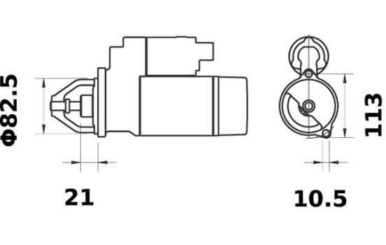 Motor de arranque Opel 2,0 kW, Imagen 2