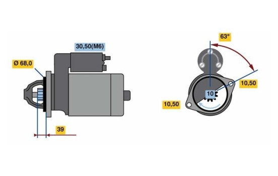 Motor de arranque R70-L3512V(R) Bosch, Imagen 5