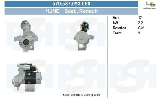 Motor de arranque Renault/Saab 2,2 kW, Imagen 7