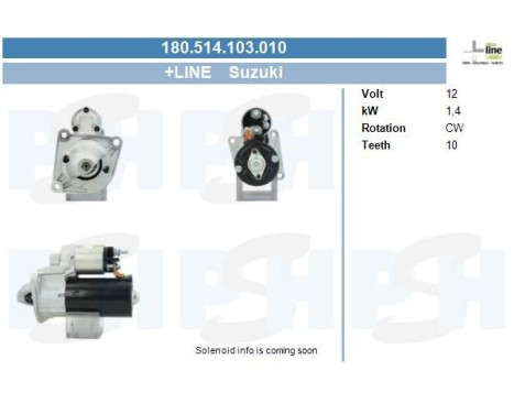 Motor de arranque Suzuki 1,4 kW