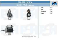 Motor de arranque Volkswagen 0,9 kw