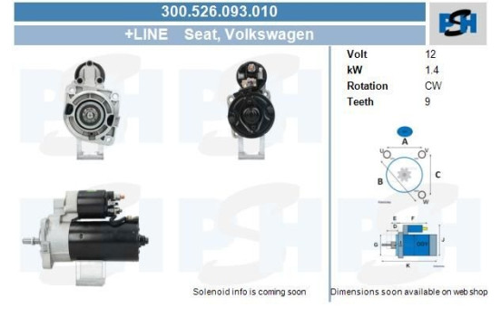Motor de arranque Volkswagen 2,0 kw, Imagen 9