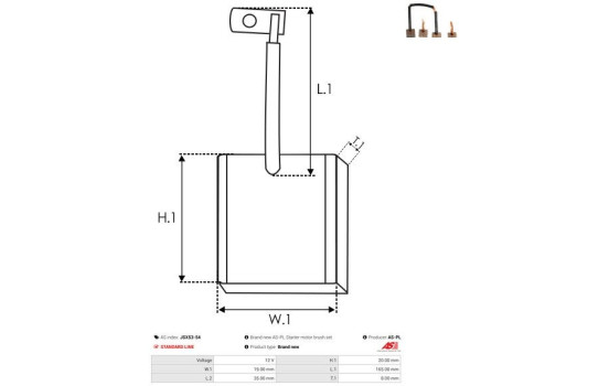 Escobilla de carbón, motor de arranque, Imagen 2