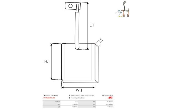 Escobilla de carbón, motor de arranque, Imagen 2