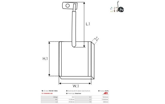 Escobilla de carbón, motor de arranque, Imagen 2