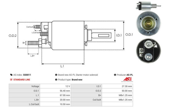 Interruptor de solenoide, motor de arranque, Imagen 4