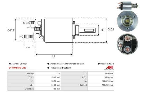Interruptor de solenoide, motor de arranque, Imagen 4