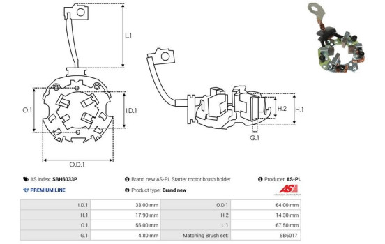 Soporte, escobilla de carbón, Imagen 2