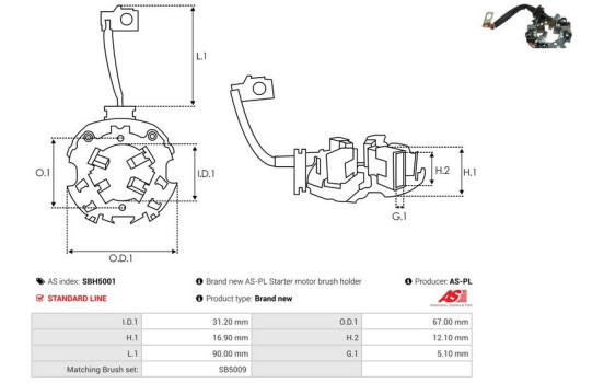 Soporte, escobilla de carbón, Imagen 2