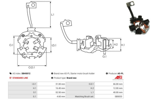 Soporte, escobilla de carbón, Imagen 2