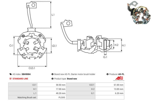 Soporte, escobilla de carbón, Imagen 2