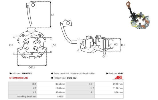 Soporte, escobilla de carbón, Imagen 2