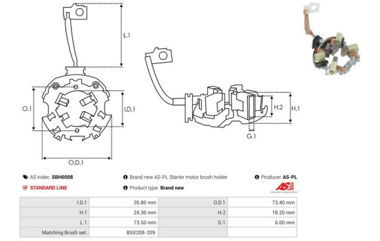 Soporte, escobilla de carbón, Imagen 2