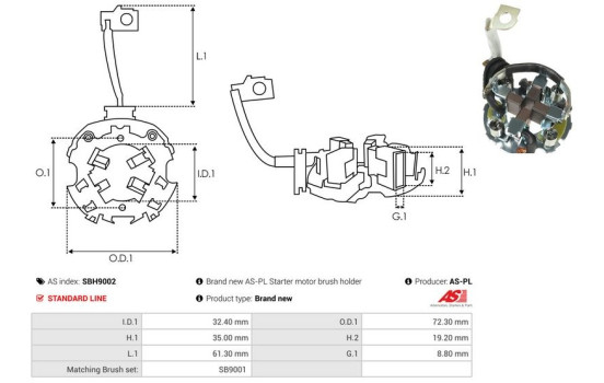 Soporte, escobilla de carbón, Imagen 2