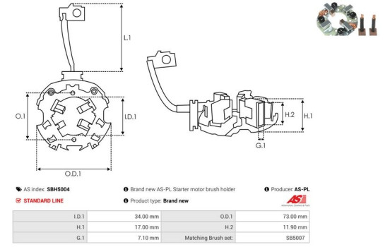 Soporte, escobilla de carbón, Imagen 2