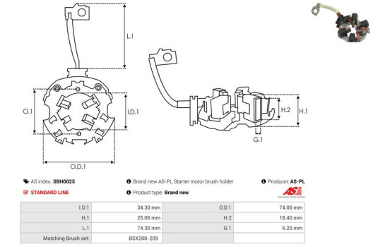 Soporte, escobilla de carbón, Imagen 2