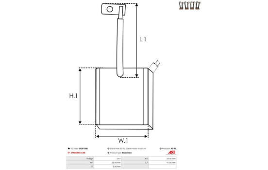 Escobilla de carbón, motor de arranque, Imagen 2