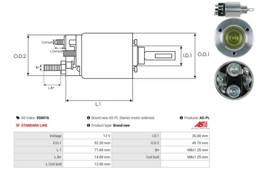 Interruptor de solenoide, motor de arranque, Imagen 4