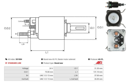 Interruptor de solenoide, motor de arranque, Imagen 4