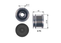 Rueda libre del alternador DriveAlign® OAP7114 Gates