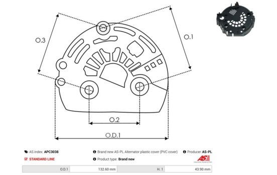 Cubierta protectora, alternador/dinamo, Imagen 2