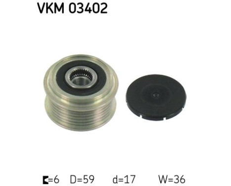 Rueda libre de dinamo VKM 03402 SKF