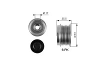 Rueda libre del alternador DriveAlign® OAP7100 Gates