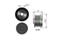 Rueda libre del alternador DriveAlign® OAP7135 Gates