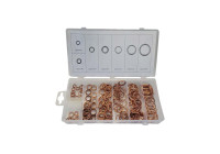 Surtido de anillos de tapón de cárter de cobre rellenos 150 piezas