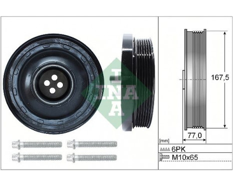 Juego de poleas de correa, cigüeñal