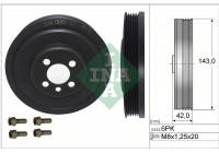 Juego de poleas de correa, cigüeñal