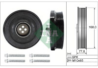 Juego de poleas de correa, cigüeñal