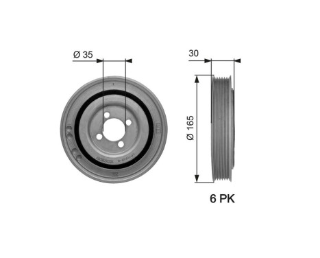 Polea, cigüeñal DriveAlign®