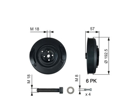 Polea, cigüeñal DriveAlign®