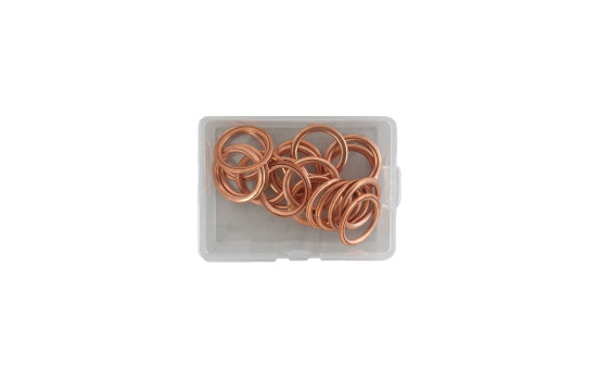 Surtido de anillos de cobre rellenos para tapón de cárter de 12 mm, 20 unidades, Imagen 2