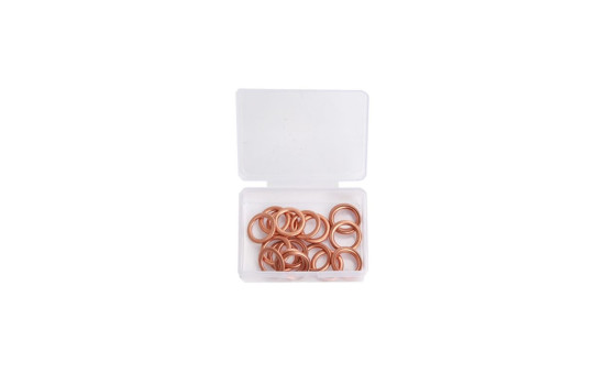 Surtido de anillos de cobre rellenos para tapón de cárter de 12 mm, 20 unidades, Imagen 3