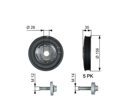 Polea, cigüeñal DriveAlign®