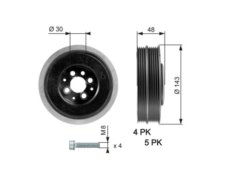 Polea, cigüeñal DriveAlign®