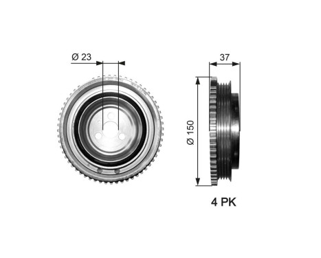 Polea, cigüeñal DriveAlign®