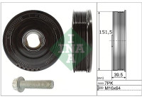 Juego de poleas de correa, cigüeñal