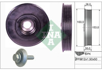 Juego de poleas de correa, cigüeñal