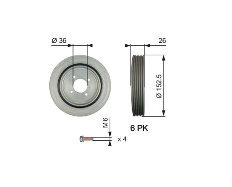 Polea, cigüeñal DriveAlign®