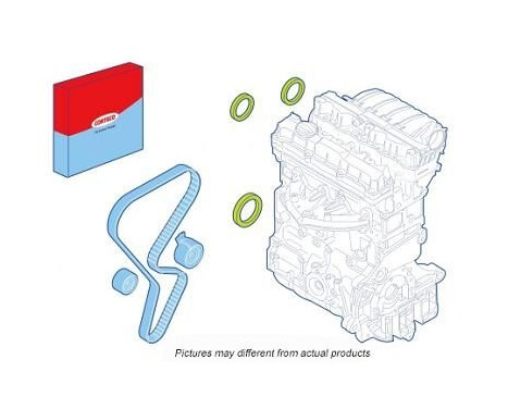 Juego de anillos de sellado radial, motor
