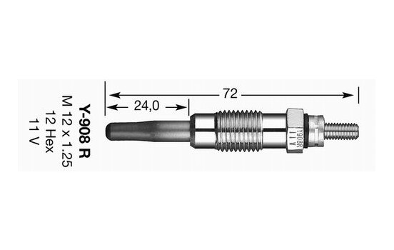 Bujía incandescente D-power 1 (7906) Y-924J NGK, Imagen 3