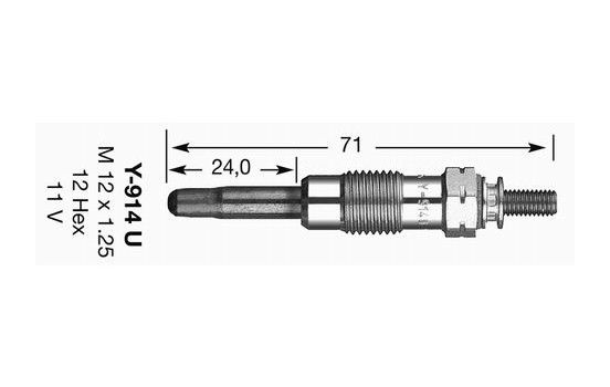 Bujía incandescente D-power 1 (7906) Y-924J NGK, Imagen 4
