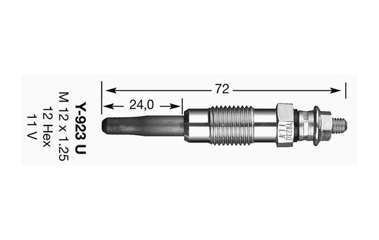 Bujía incandescente D-power 1 (7906) Y-924J NGK, Imagen 8