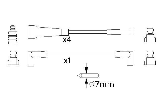 JUEGO DE CABLES DE BUJÃ?A B744 Bosch, Imagen 5